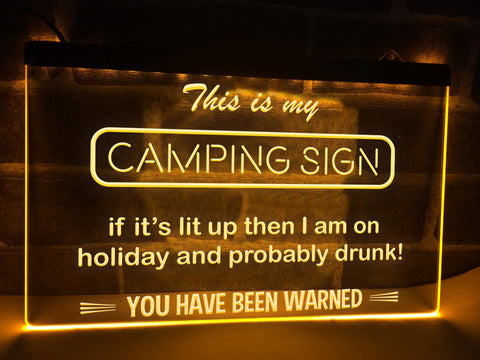 Image of My Camping Sign Illuminated LED Neon Sign
