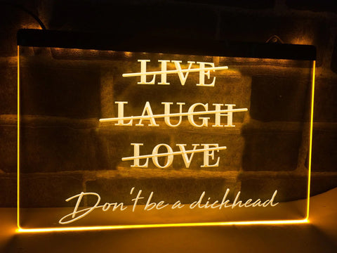 Image of Live Laugh Love Funny Illuminated Sign