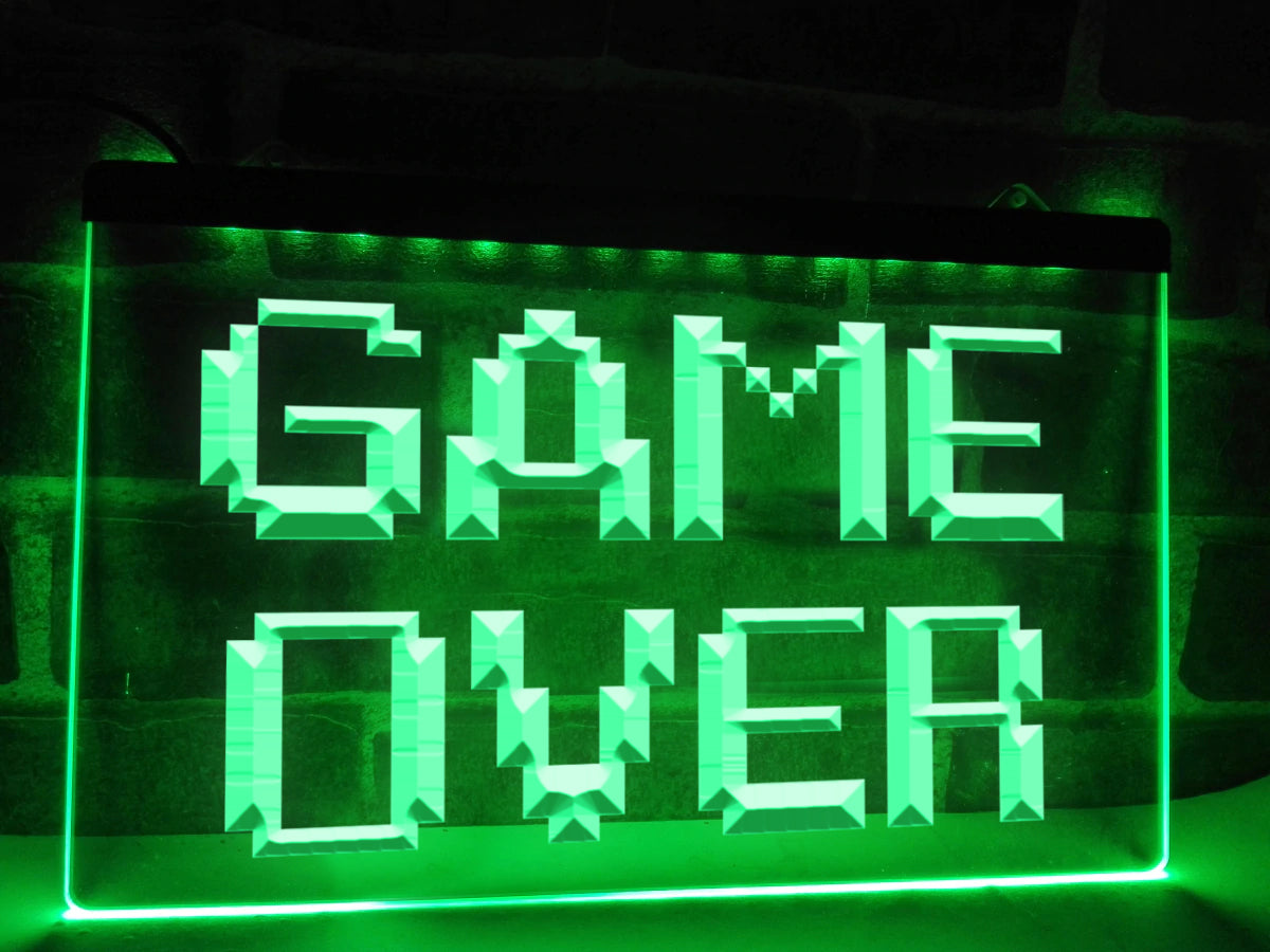 Game Over Illuminated Sign