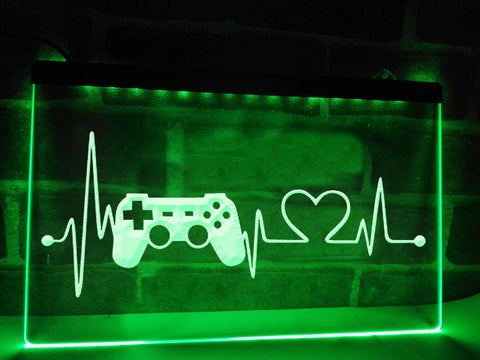 Image of Gamer's Heartbeat Illuminated Sign