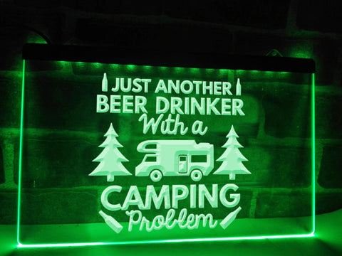Image of Camping Problem Funny Illuminated Sign