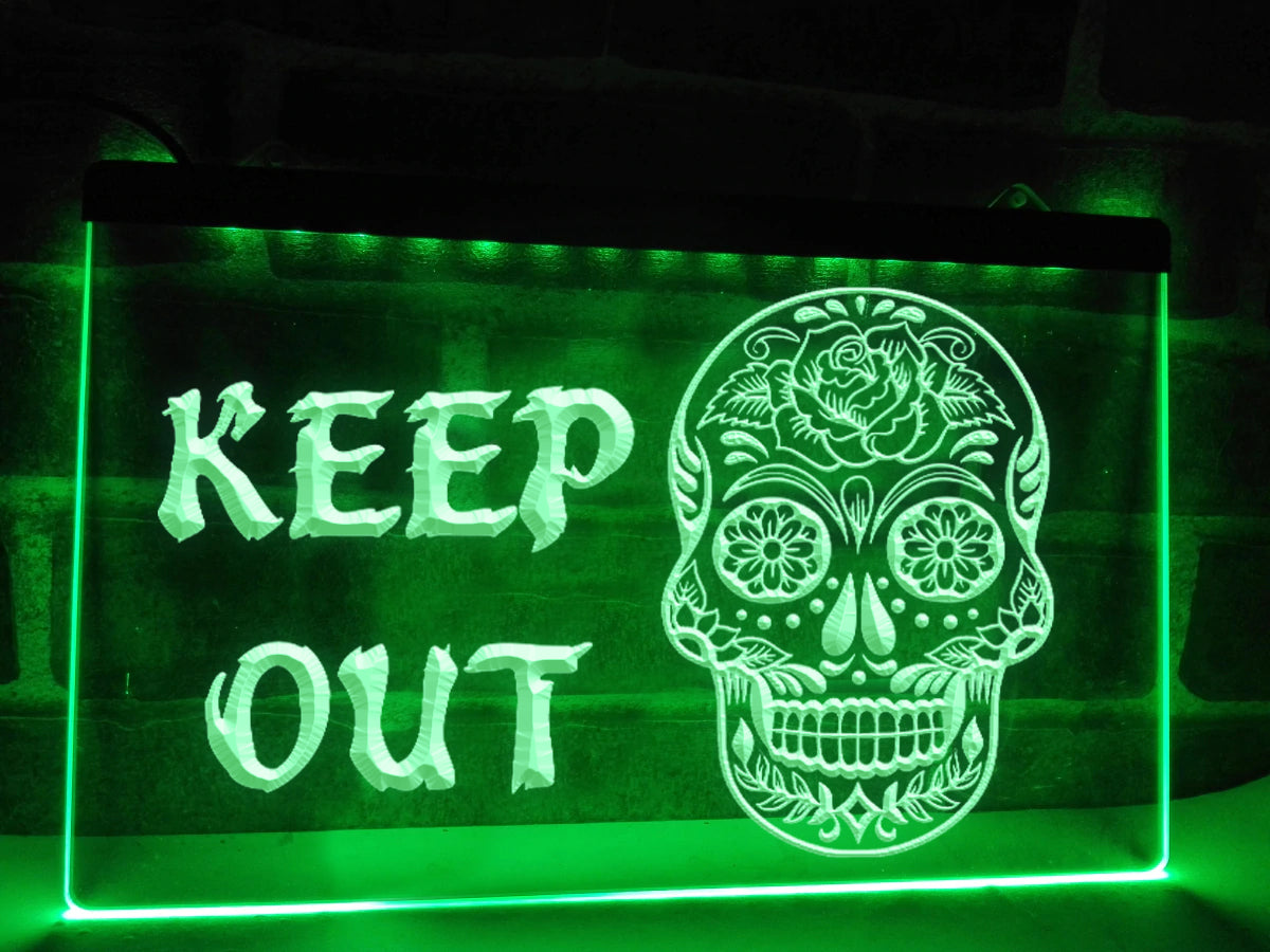 Keep Out Illuminated Sign