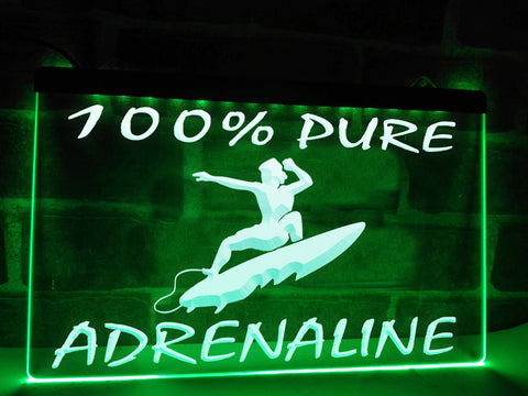 Image of 100% Pure Adrenaline Illuminated Sign
