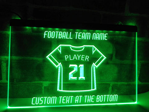 Image of American Football Player Award Personalized Illuminated Sign