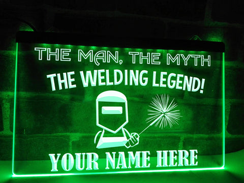 Image of Welding Legend Personalized Illuminated Sign