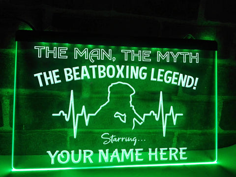 Image of The Beatboxing Legend Personalized Illuminated Sign