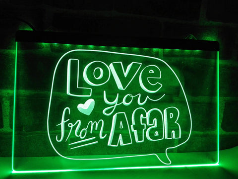 Image of Love You From Afar Illuminated Sign