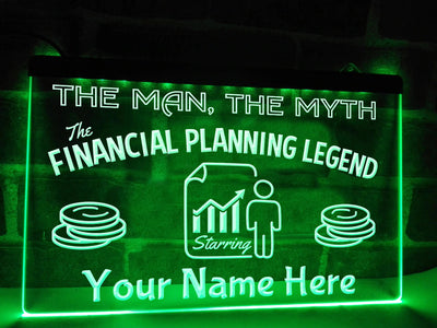 The Financial Planning Legend Personalized Illuminated Sign