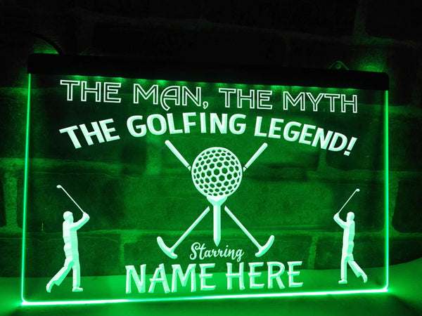 The Golfing Legend Personalized Illuminated Sign – Dope Neons