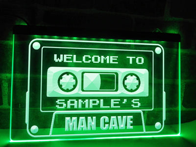 Retro Man Cave Personalized Illuminated Sign