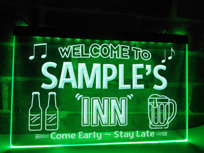 Welcome to My Inn Personalized Illuminated Sign