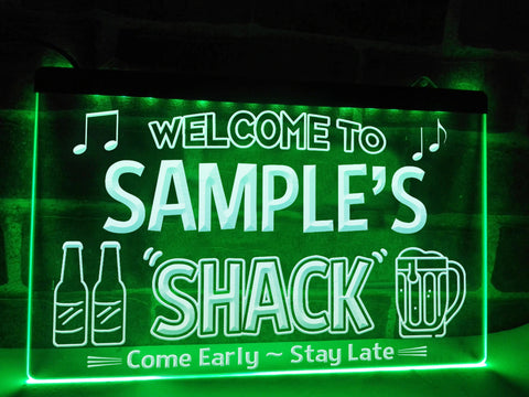 Image of Welcome to My Shack Personalized Illuminated Sign