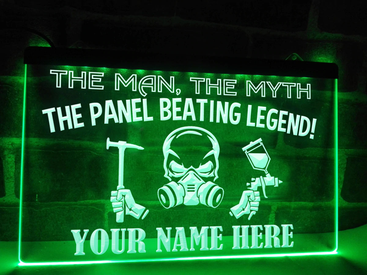 Panel Beating Legend Personalized Illuminated Sign