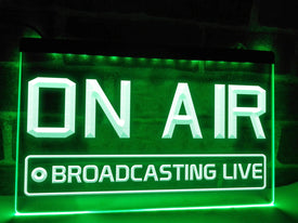 On Air Broadcasting Live Illuminated Sign