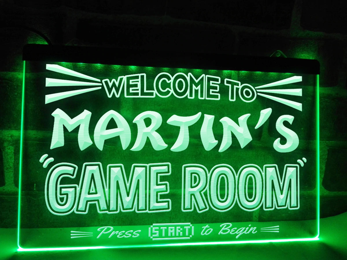 Welcome To My Game Room Personalized Illuminated Sign