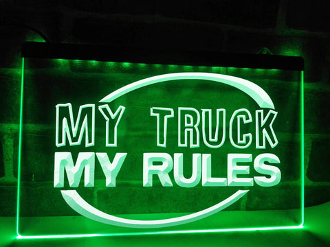 Image of My Truck My Rules Illuminated Sign