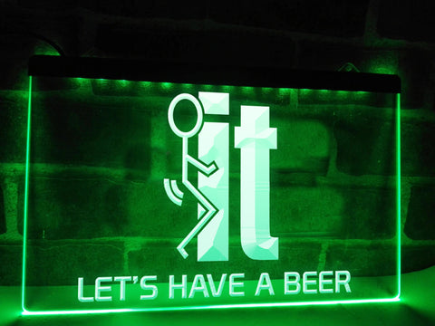 Image of Let's Have a Beer Illuminated Sign