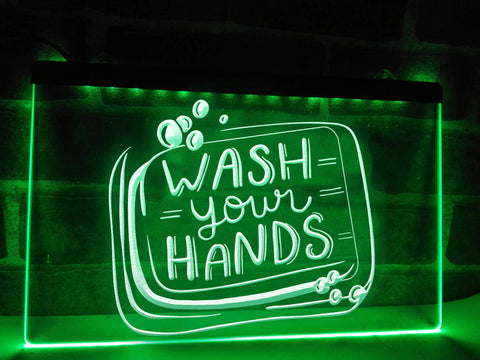 Image of Wash Your Hands Illuminated Sign