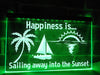Happiness is Sailing away into the Sunset Illuminated Sign