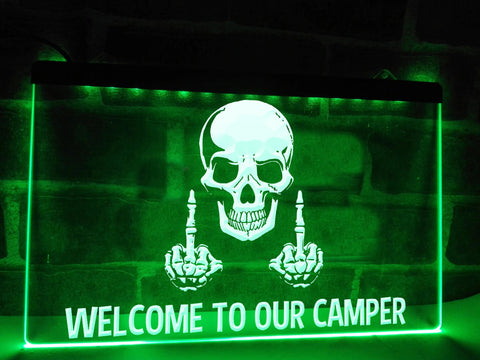 Image of Welcome To Our Camper Illuminated Sign