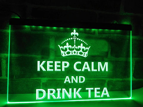 Image of Keep Calm and Drink Tea Illuminated Sign