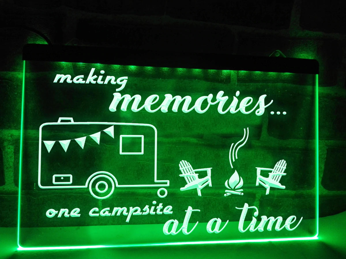 Making Memories in Caravan Illuminated Sign