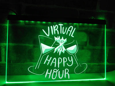 Virtual Happy Hour Illuminated Sign
