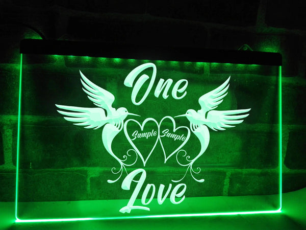 Loving One Sign One Love Personalized Illuminated Sign – Dope Neons