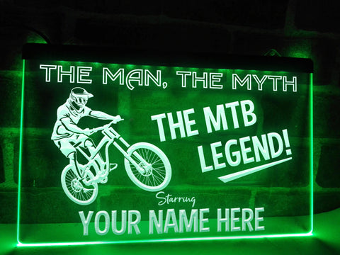 Image of The MTB Legend Personalized Illuminated Sign