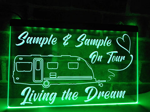 Image of caravan personalized neon sign green