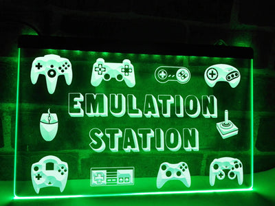 Emulation Station Illuminated Sign