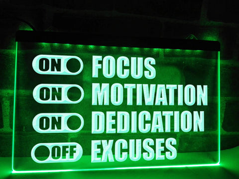 Image of Gym Motivation Illuminated Sign