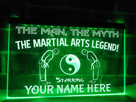 Image of The Martial Arts Legend Personalized Illuminated Sign