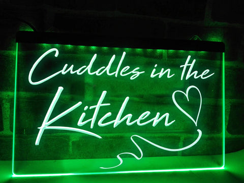 Image of Cuddles in the Kitchen Illuminated Sign