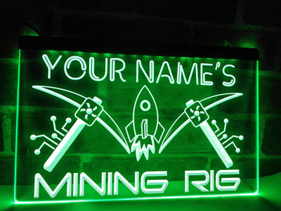 Crypto Mining Rig Personalized Illuminated Sign