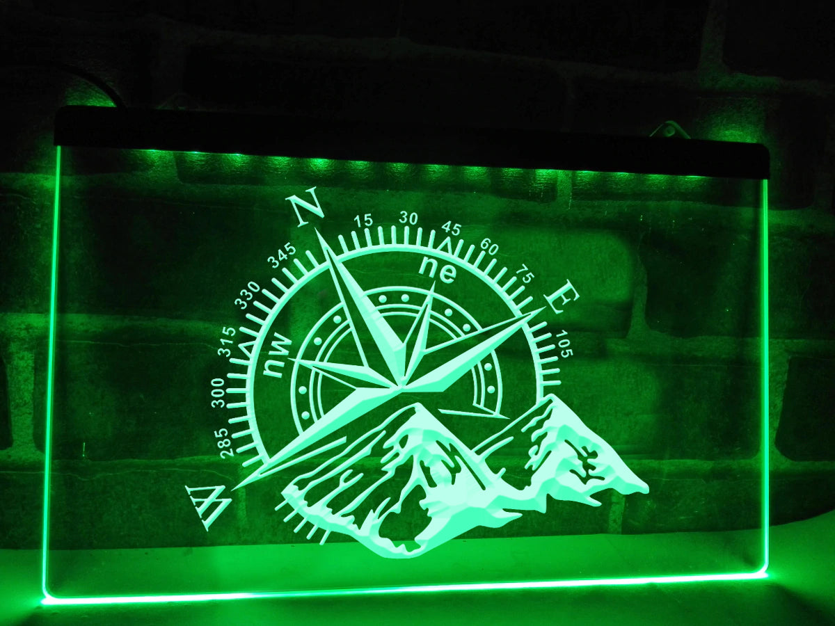 Head for the Mountains Illuminated Sign