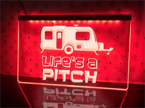 Image of Life's a Pitch Illuminated Sign