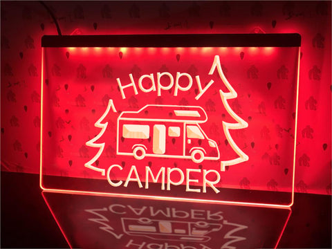 Image of Happy Camper Motorhome Illuminated Sign