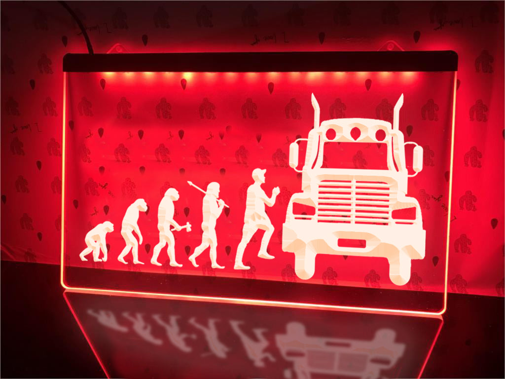 Trucker Evolution Illuminated Sign