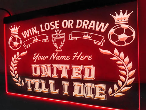 Image of United Till I Die Personalized Illuminated Sign