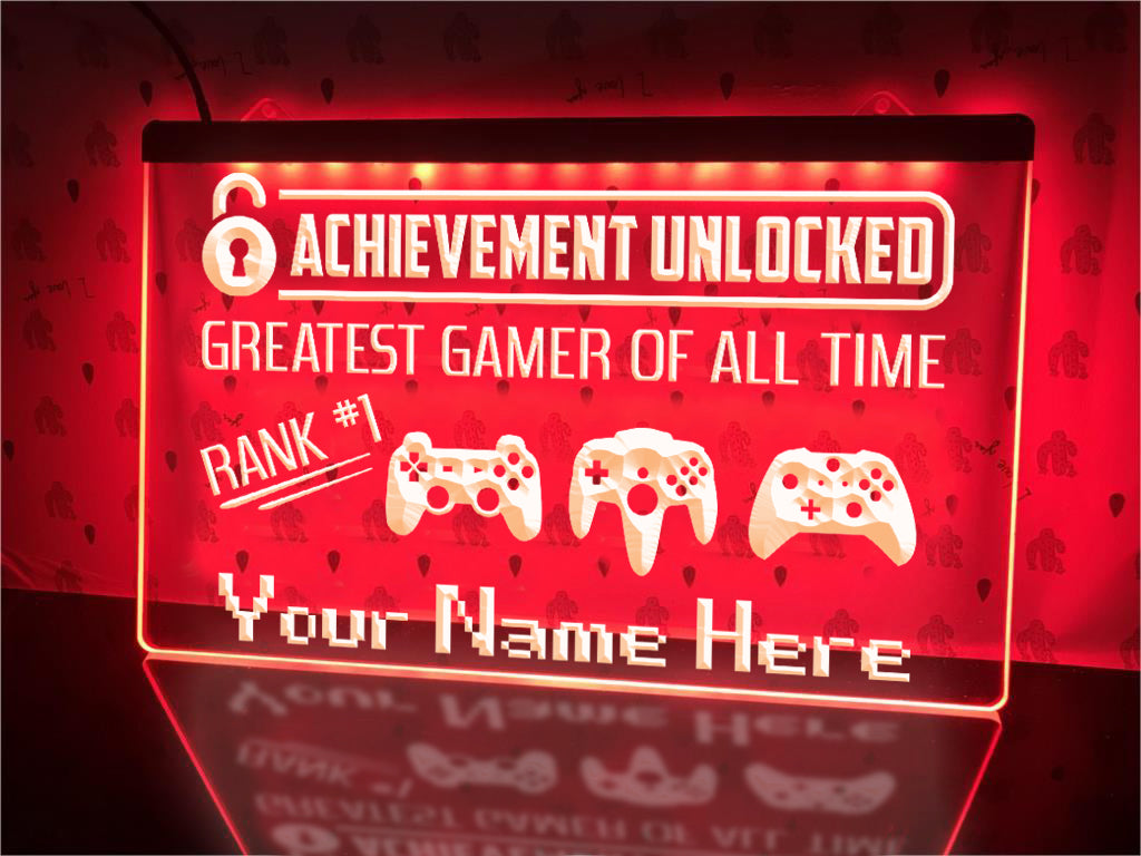 Greatest Gamer Personalized Illuminated Sign