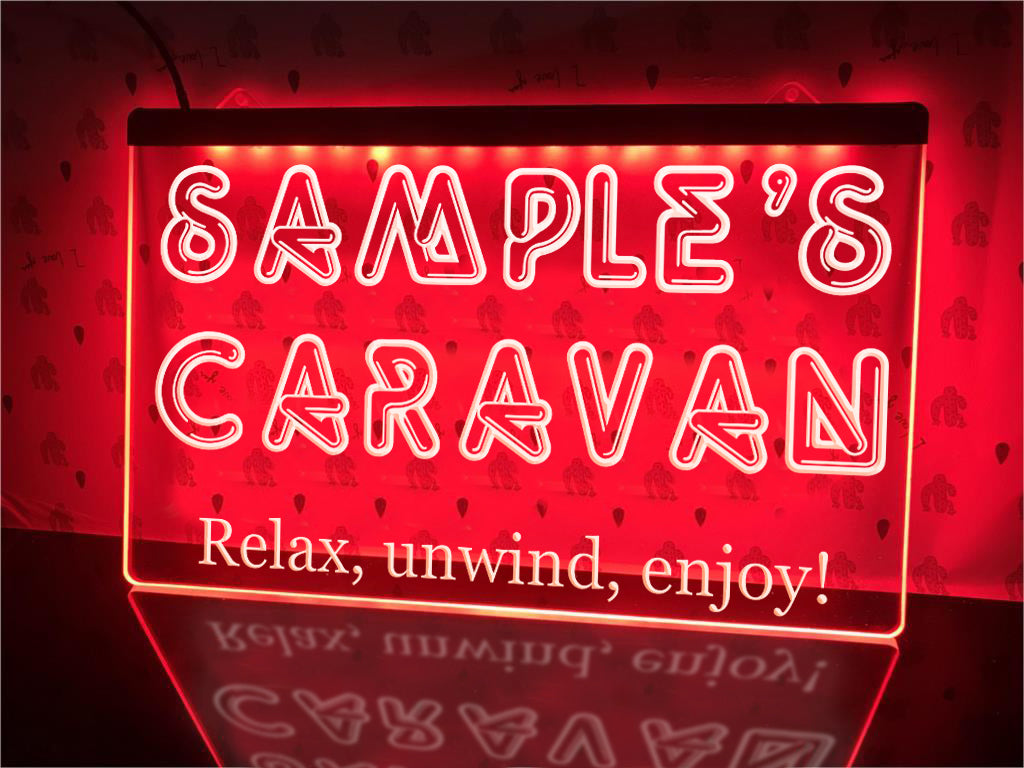 Your Caravan Personalized Illuminated Sign