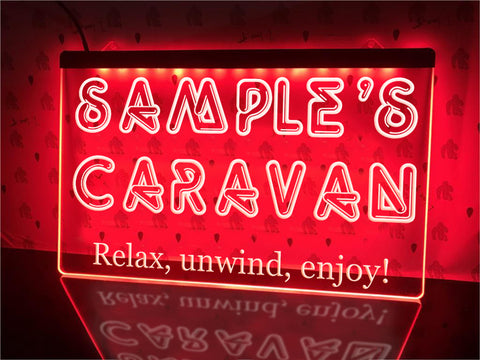 Image of Your Caravan Personalized Illuminated Sign