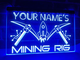 Crypto Mining Rig Personalized Illuminated Sign