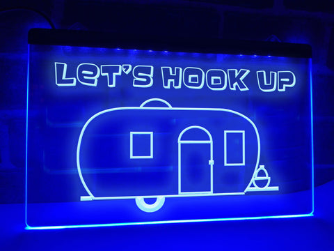 Image of Let's Hook Up Globetrotter Illuminated Sign