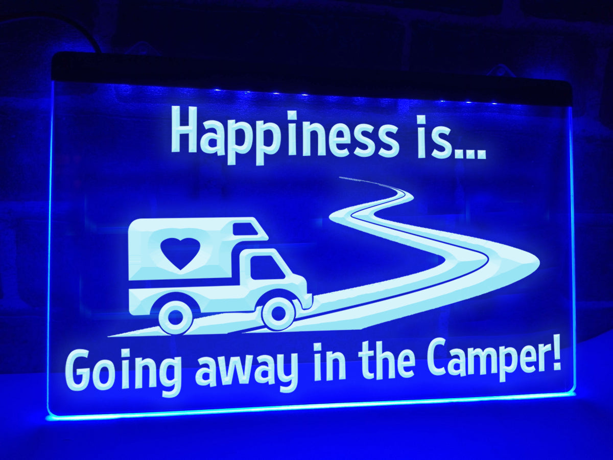 Going Away in the Camper Illuminated Sign