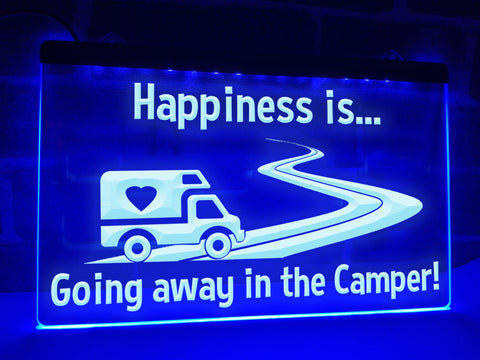 Image of Going Away in the Camper Illuminated Sign
