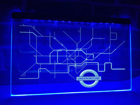 London Underground Map Illuminated Sign