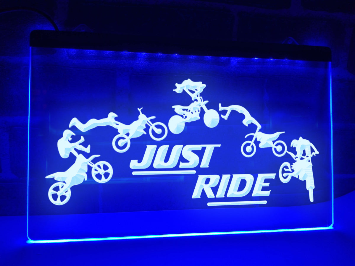 Just Ride Illuminated Sign