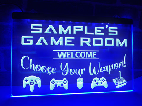 Image of Game Room Personalized Illuminated Sign